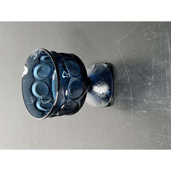 Mid Century Modern Vintage Noritake Cobalt Blue Spotlight Dessert Goblets (2) - Picture 3 of 7